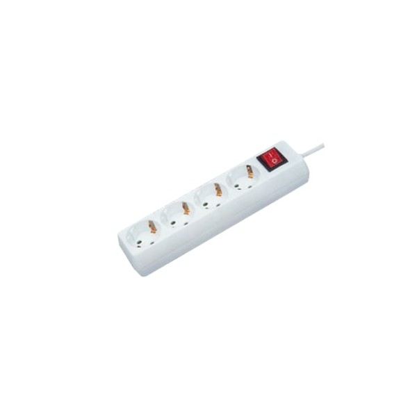 Bloco Multitomada Quádruplo com interruptor e com cabo 1.40mt ELERI9