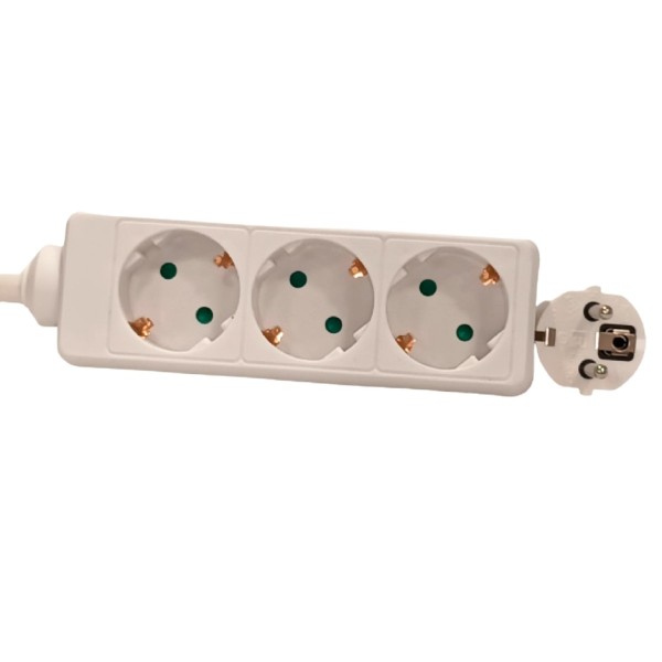 Bloco Multitomada Triplo sem interruptor e com cabo 1.40mt ELERI9