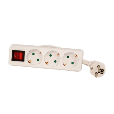 Bloco Multitomada Triplo com interruptor e com cabo 3.00mt