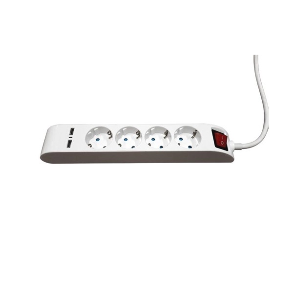 Bloco Multitomada Quádruplo com USB ELERI9