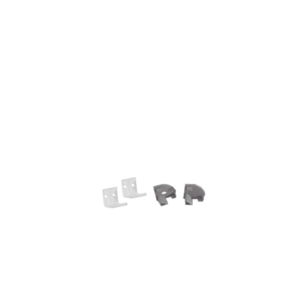 Conjunto de topos e clips de fixação para cantos